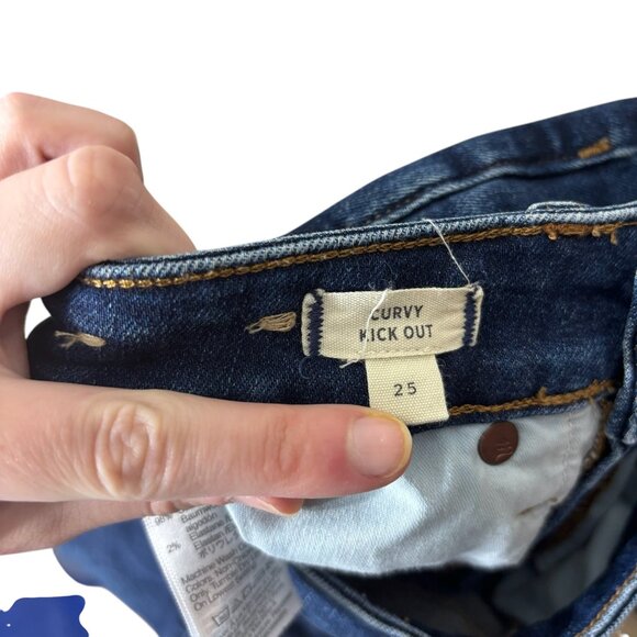 Madewell Curvy Kick Out Jeans Size 25 Bootcut Flared Jean - Picture 10 of 10